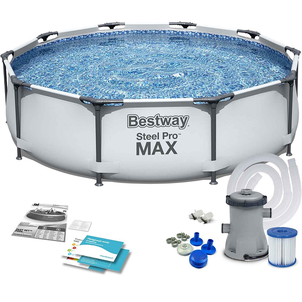 Каркасний басейн Bestway 56408, розмір 305 x 76 см з фільтруючим насосом